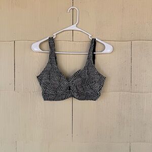 Aerie Black & White Polka Dot Bikini Top